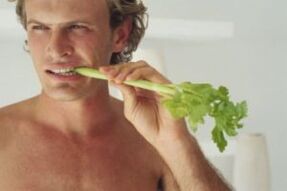 ញ៉ាំ celery សម្រាប់ការរំភើប